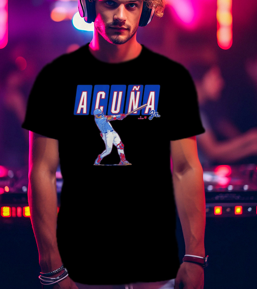 ATL Ronald Acuña Jr Slugger Swing Action T-Shirt