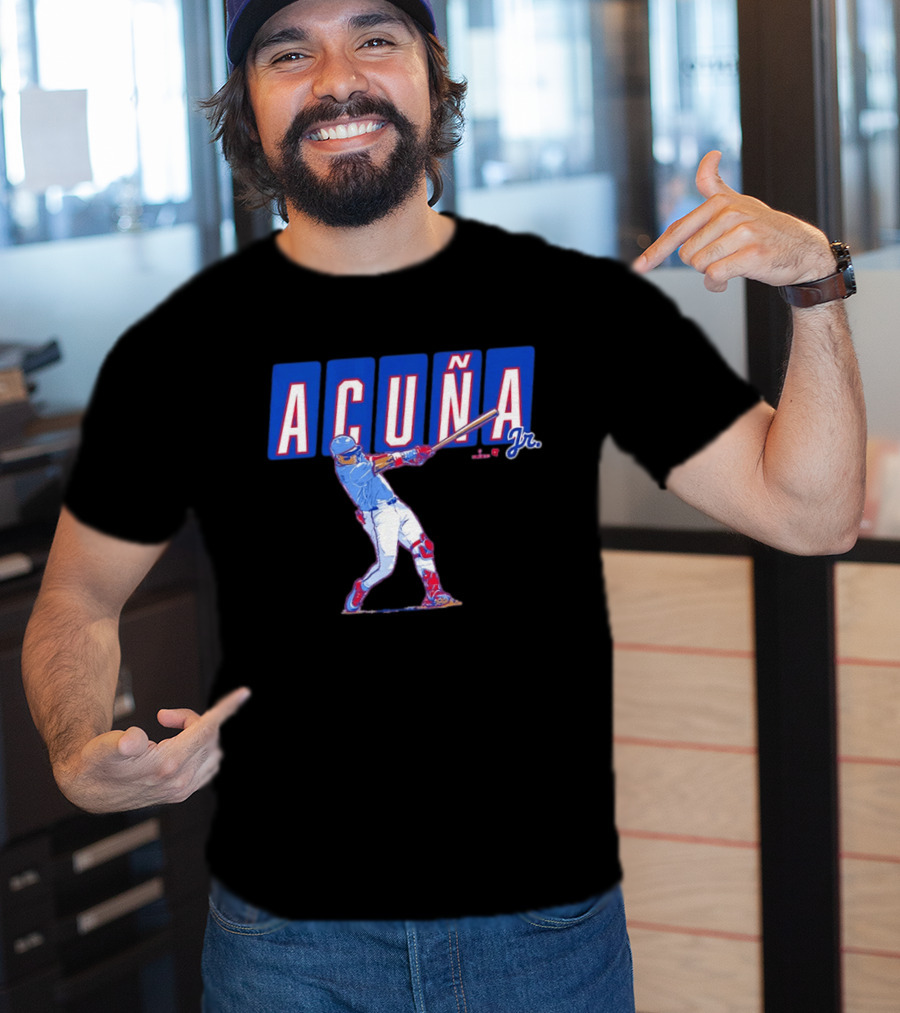 ATL Ronald Acuña Jr Slugger Swing Action T-Shirt