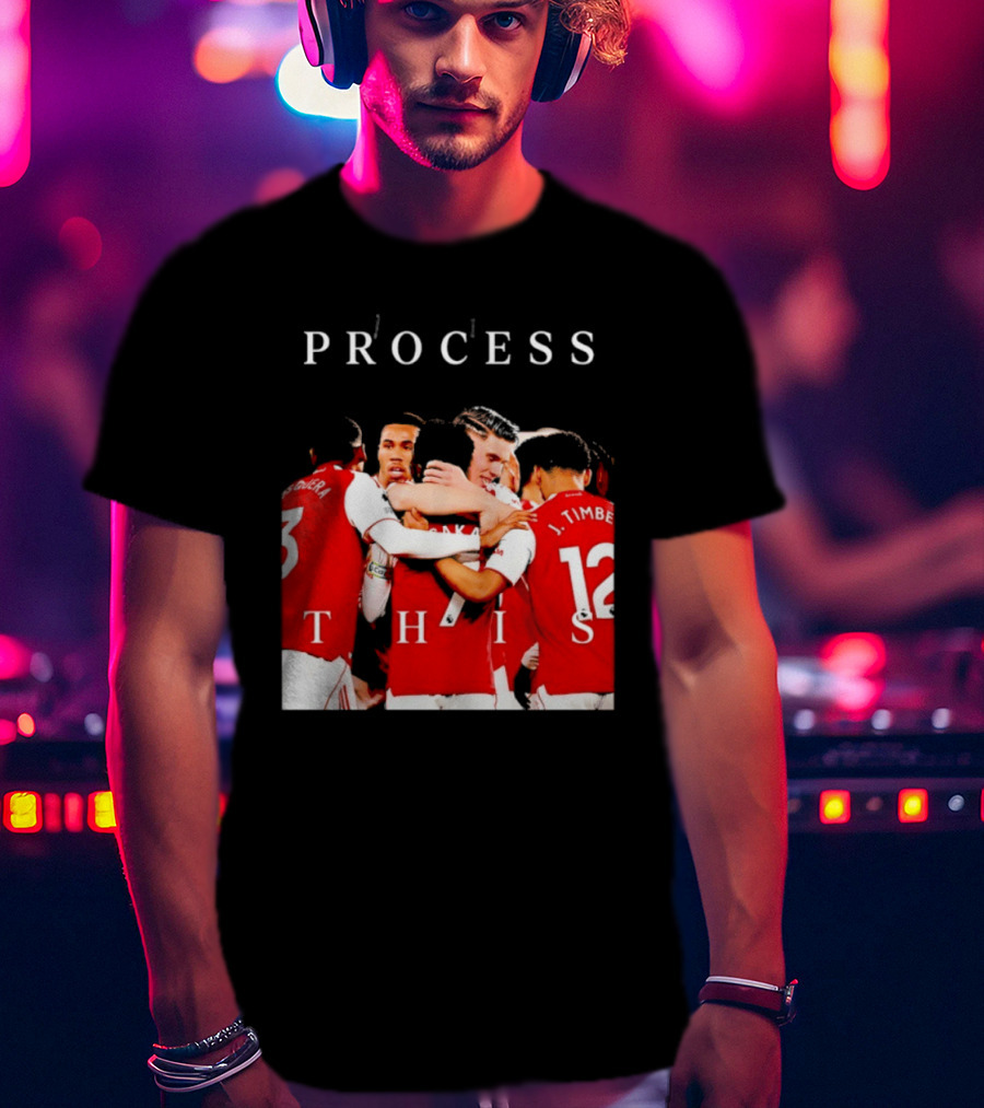 Arsenal FC Process This Team Celebration T-Shirt