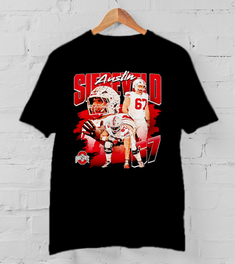 Austin Siereveld 67 Ohio State Buckeyes Football Player T-Shirt