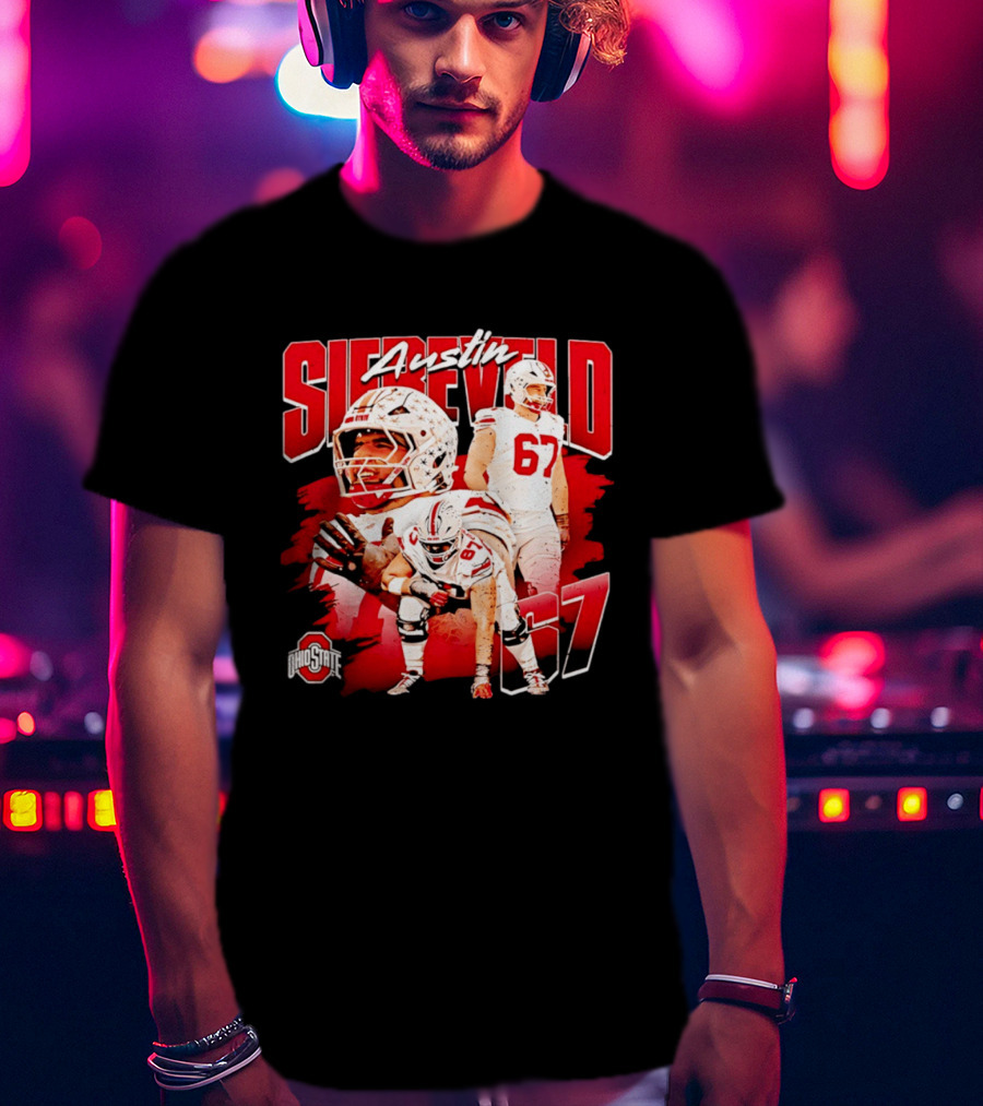 Austin Siereveld 67 Ohio State Buckeyes Football Player T-Shirt