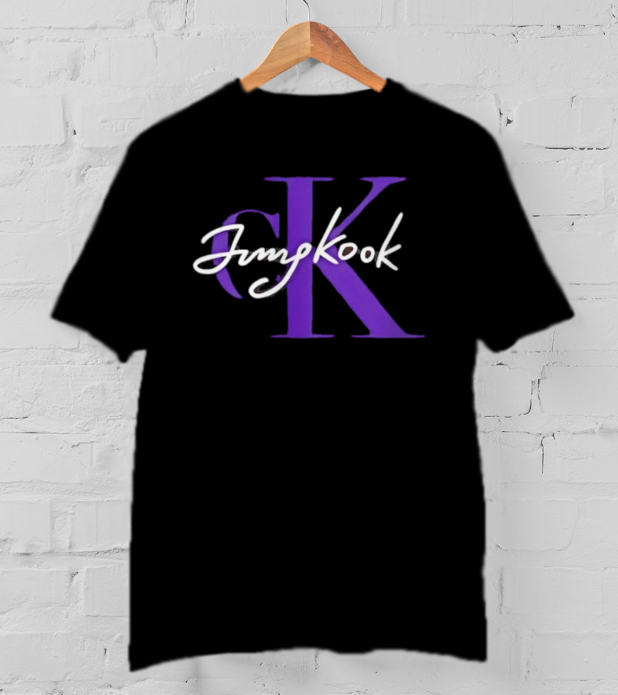 CK Jung Kook Purple Initials And Signature T-Shirt