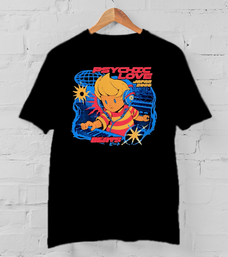 Psychic Love Japan 2006 Beats Retro Gaming Vibe T-Shirt