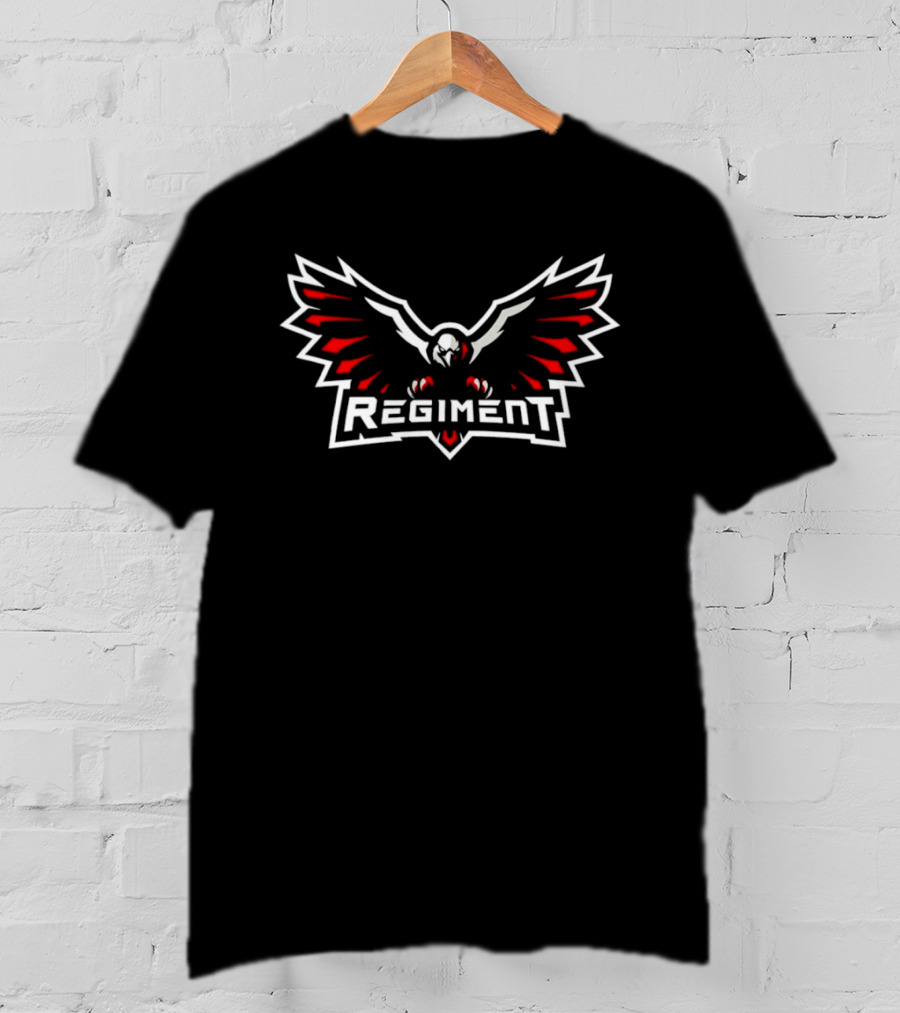 Regiment Eagle Wings Red White Gaming T-Shirt