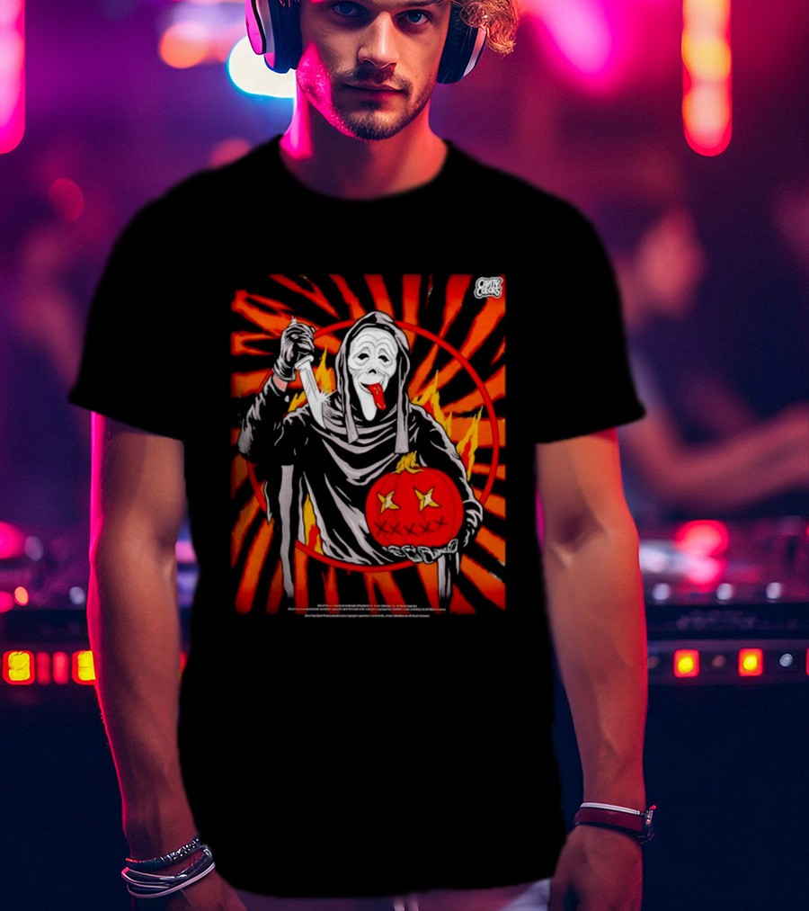 Ghost Face Creepy Carver Halloween Spoof T-Shirt
