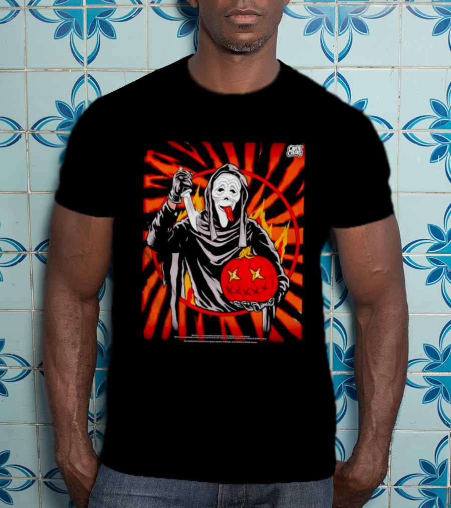 Ghost Face Creepy Carver Halloween Spoof T-Shirt