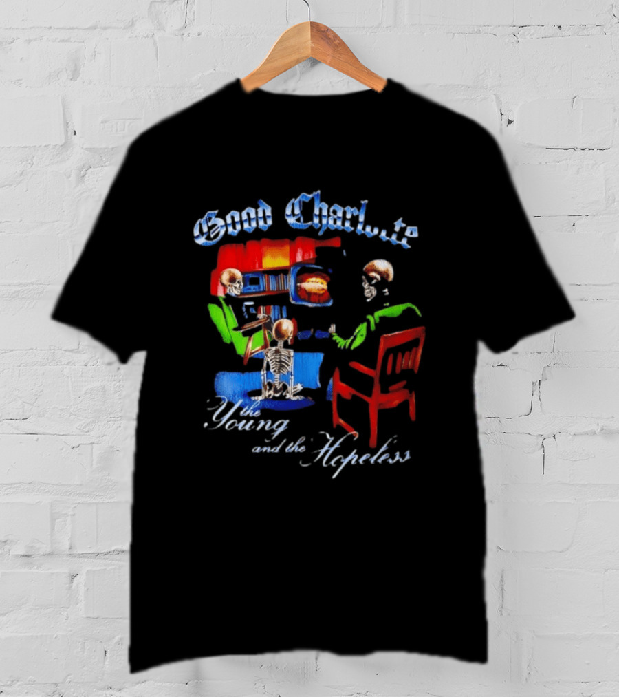 Good Charlotte Young And The Hopeless Album Cover Skeleton T-Shirt