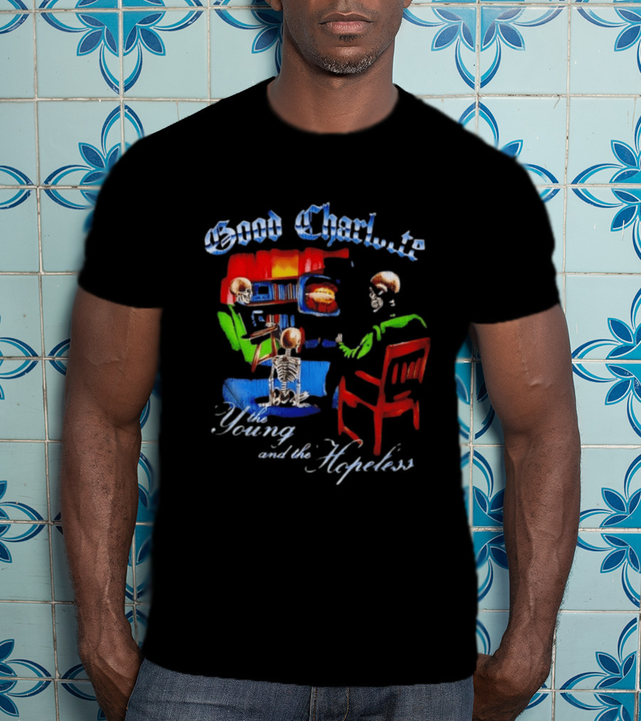 Good Charlotte Young And The Hopeless Album Cover Skeleton T-Shirt