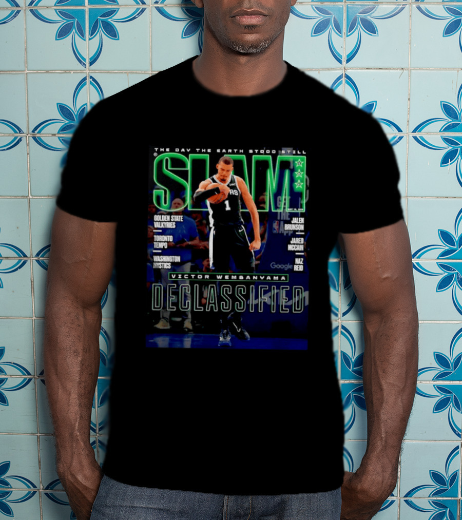 SLAM The Day The Earth Stood Still Victor Wembanyama Declassified San Antonio Spurs T-Shirt