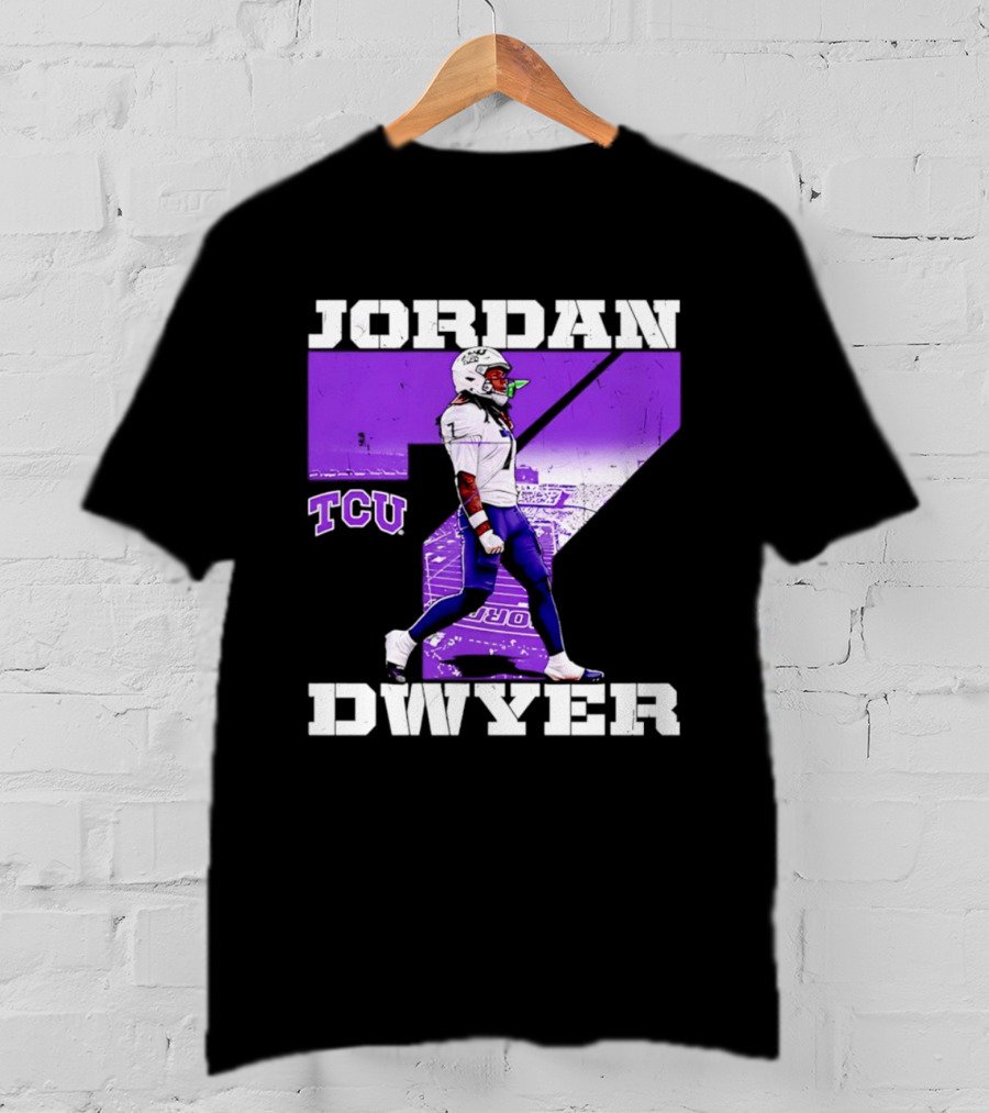 TCU Horned Frogs Football Jordan Dwyer Number 7 T-Shirt