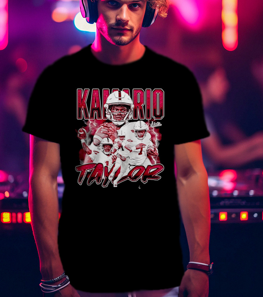 Mississippi State Bulldogs KaMario Taylor Number 1 Football State T-Shirt