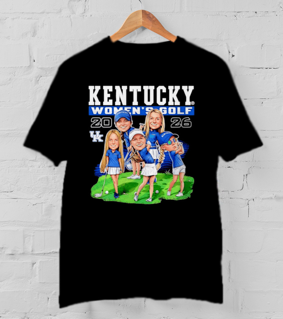 Kentucky Wildcats Women's Golf 2026 Caricature Team Players T-Shirt