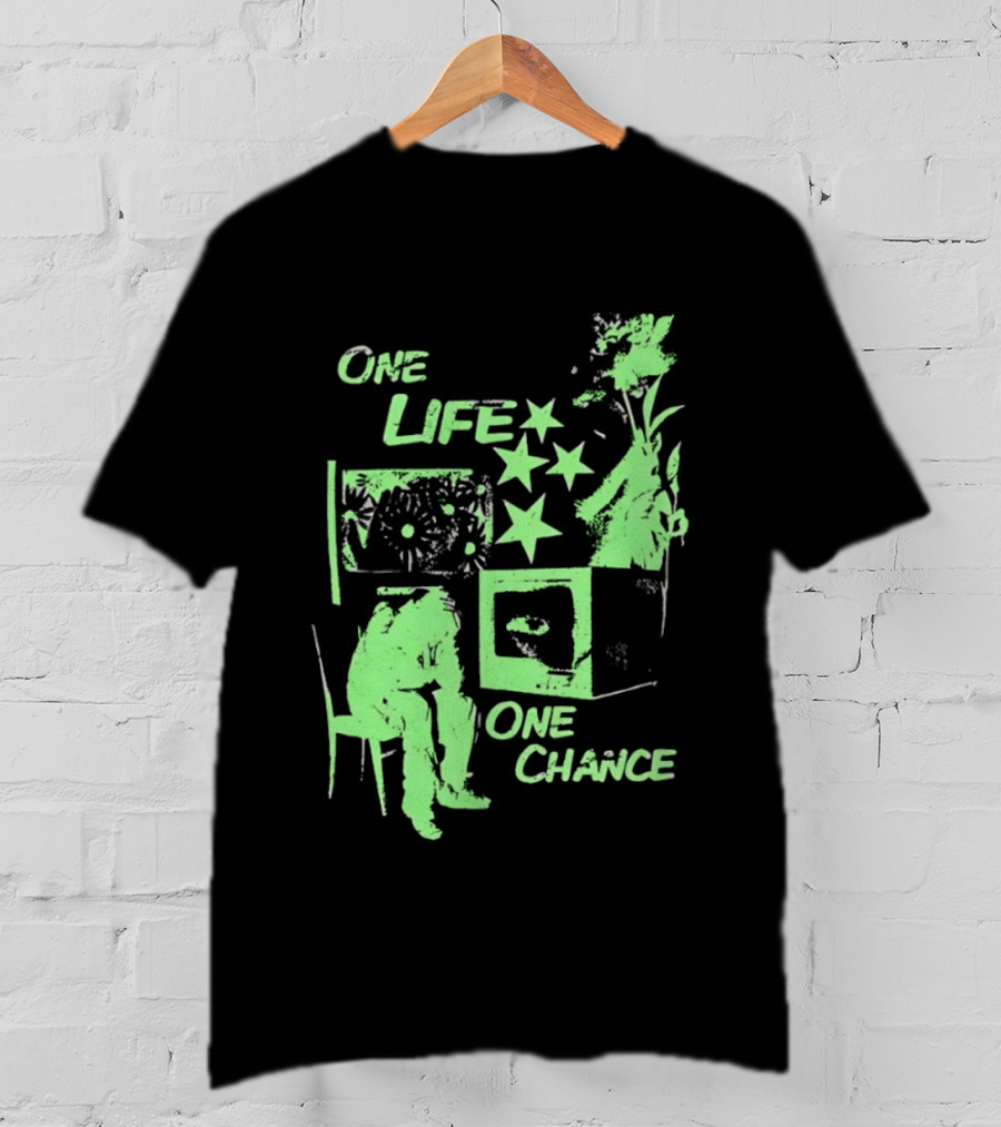One Life One Chance Stars And Nature With Seated Figure T-Shirt