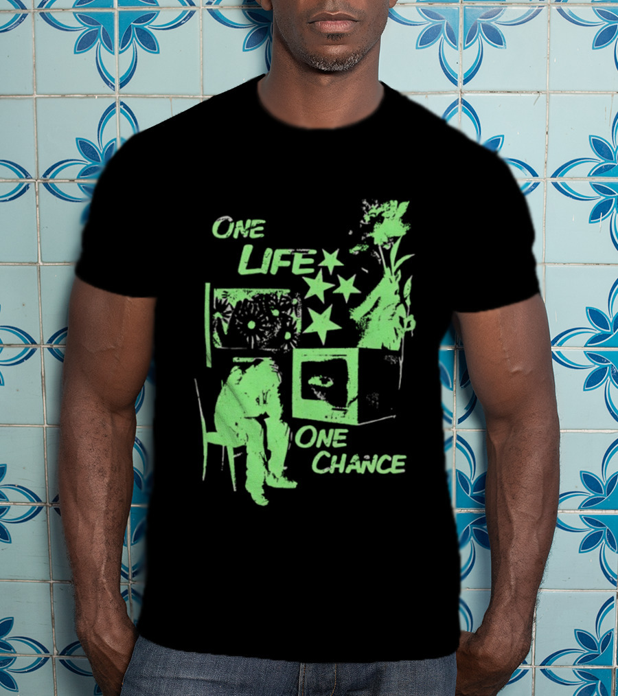 One Life One Chance Stars And Nature With Seated Figure T-Shirt