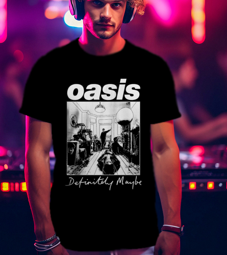 Oasis Definitely Maybe Album Cover 90s Music T-Shirt
