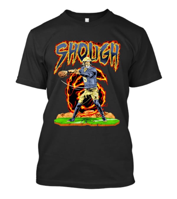 New Orleans Saints Tyler Shough Hand Drawn Quarterback Action T-Shirt