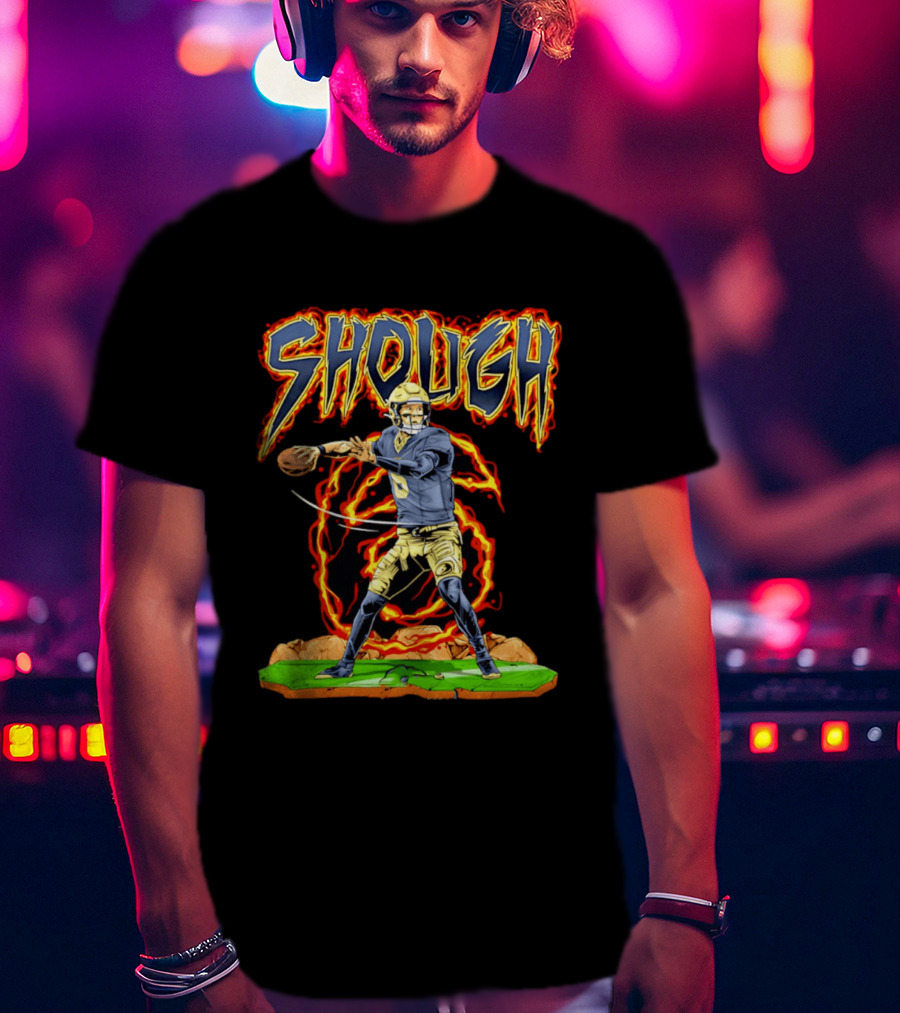 New Orleans Saints Tyler Shough Hand Drawn Quarterback Action T-Shirt