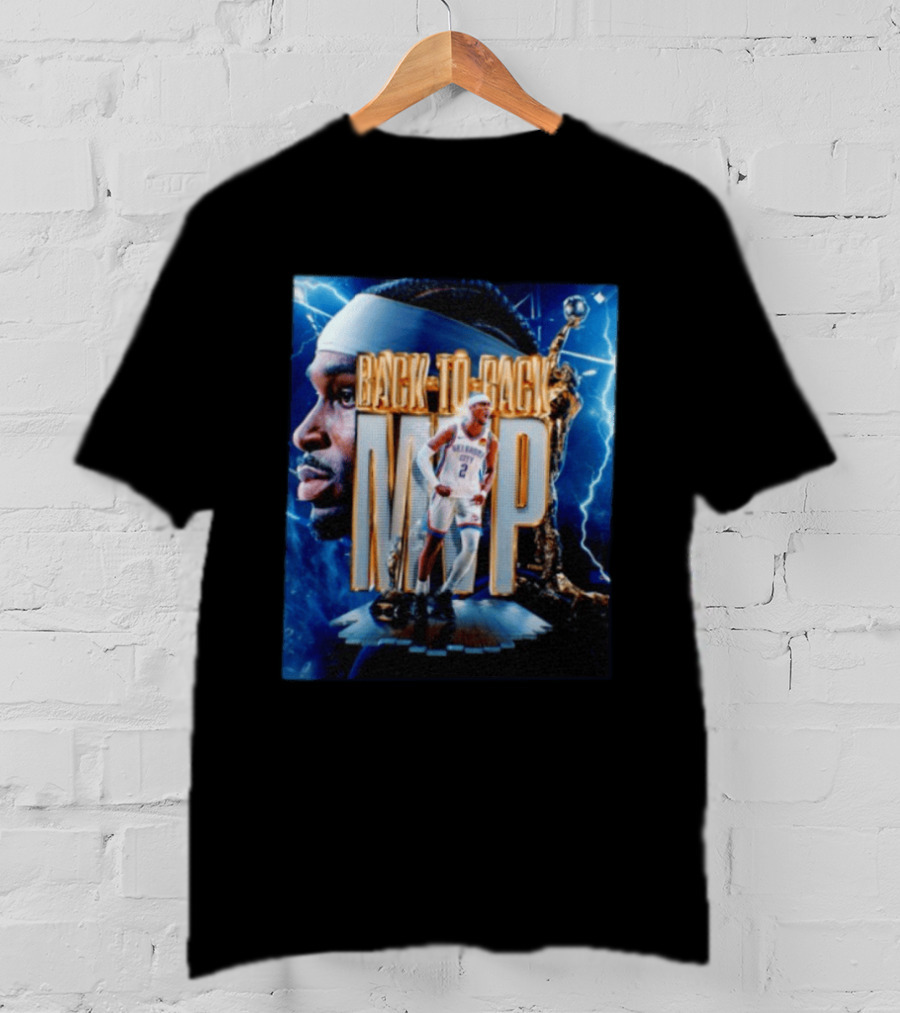 Shai Gilgeous Alexander Oklahoma City Back To Back MVP NBA Thunder T-Shirt