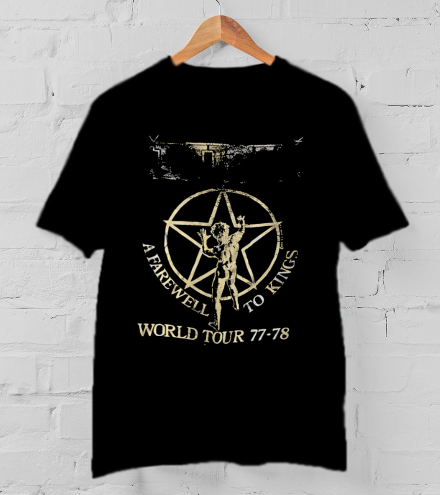 A Farewell To Kings World Tour 77 78 Pentagram T-Shirt