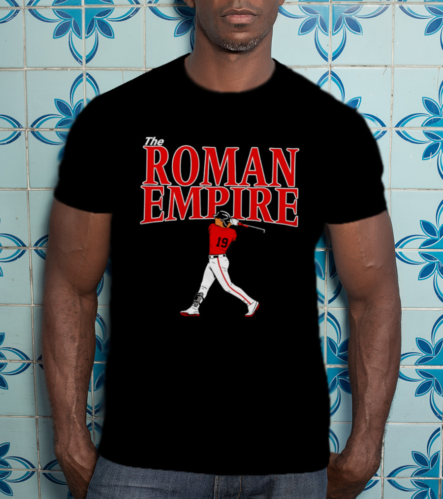 The Roman Empire Number 19 Red Baseball Boston T-Shirt