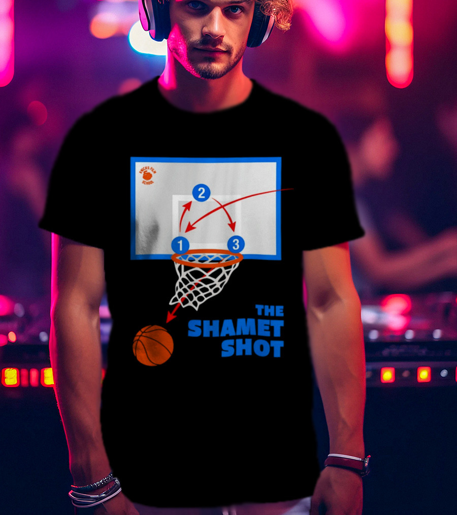 Knicks Fan School The Shamet Shot Diagram New York Knicks T-Shirt