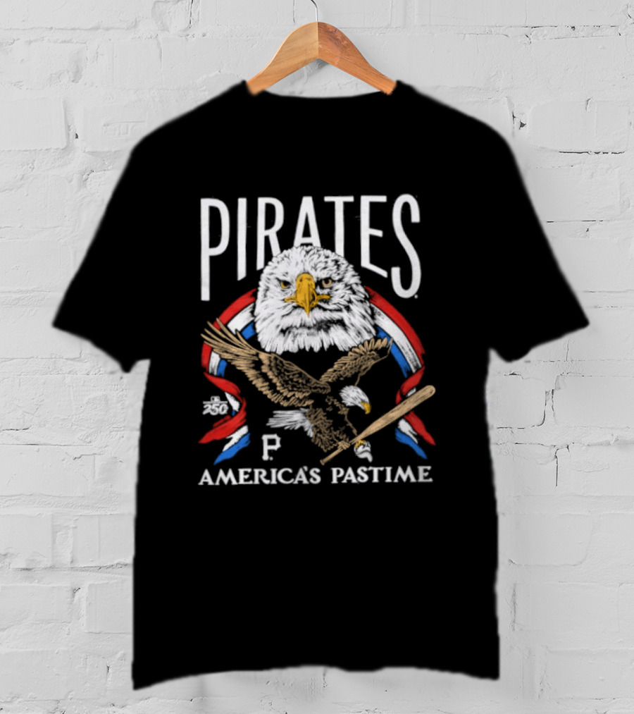 Pittsburgh Pirates America's Pastime Bald Eagle Celebration 250th Anniversary T-Shirt