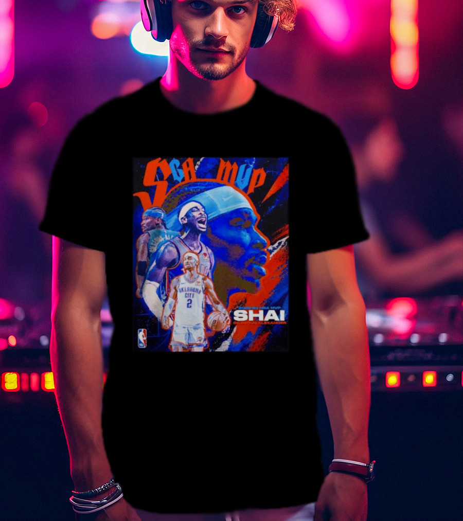 SGA MVP Shai Gilgeous Alexander Oklahoma City 2025 26 NBA MVP T-Shirt