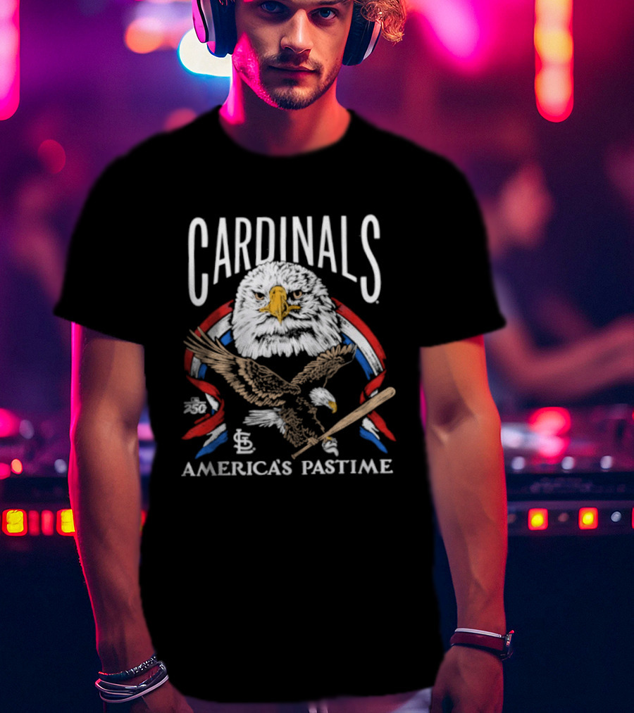 St. Louis Cardinals America's Pastime Bald Eagle Celebration T-Shirt