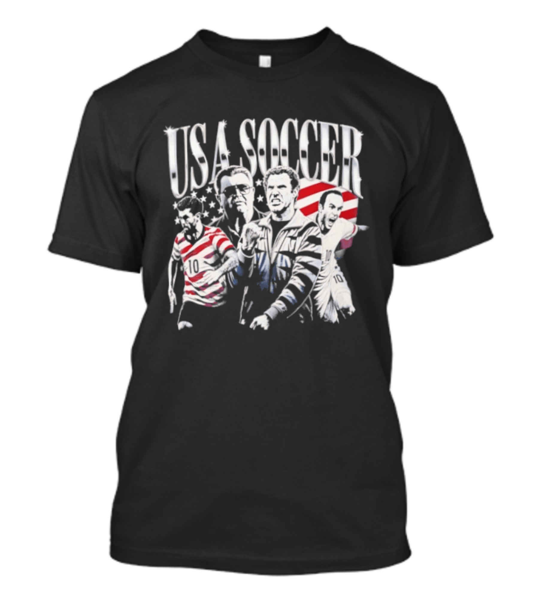 USA Soccer 2026 Red And White Stripes With Stars T-Shirt