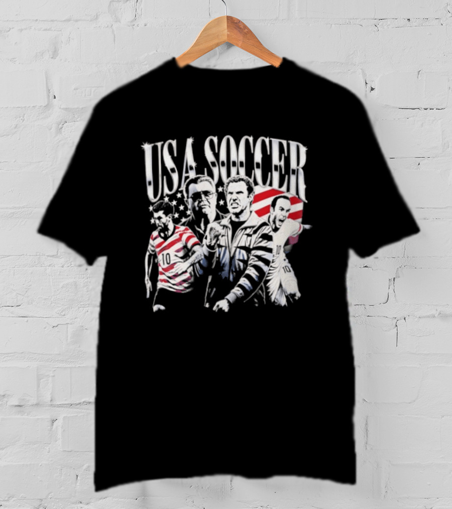 USA Soccer 2026 Red And White Stripes With Stars T-Shirt