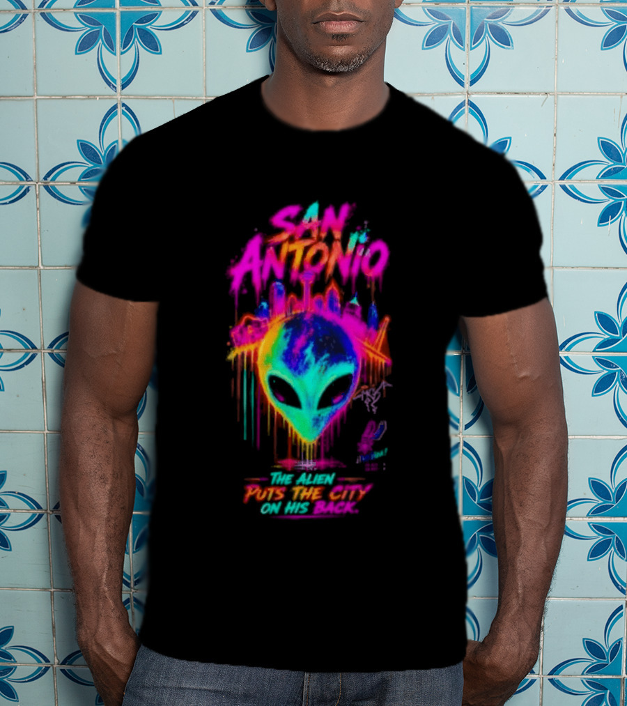 San Antonio Victor Wembanyama Alien Puts The City On His Back T-Shirt