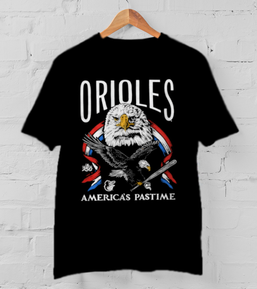 Orioles America's Pastime Bald Eagle Celebration 250th Anniversary T-Shirt