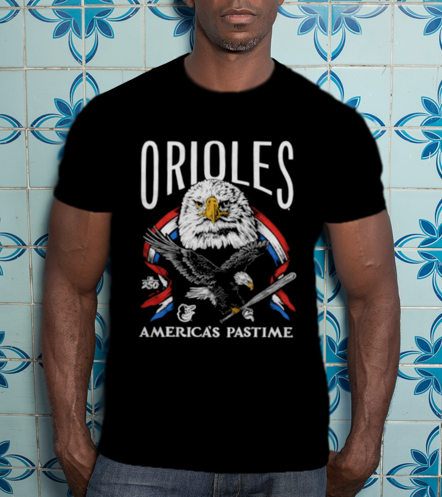 Orioles America's Pastime Bald Eagle Celebration 250th Anniversary T-Shirt