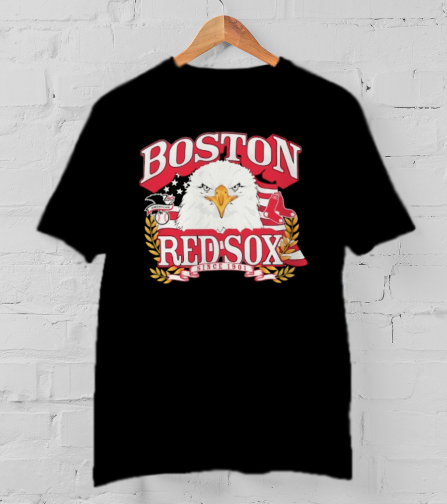 Boston Red Sox American League Eagle Patriotic Celebration Since 1901 T-Shirt