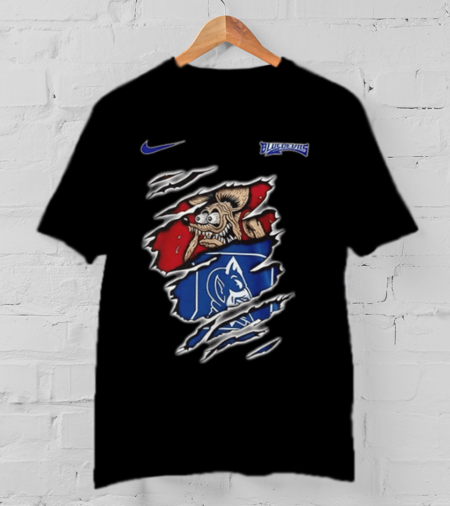 Nike Duke Blue Devils NCAA Rat Fink Built To Not Bow Blue Devils T-Shirt