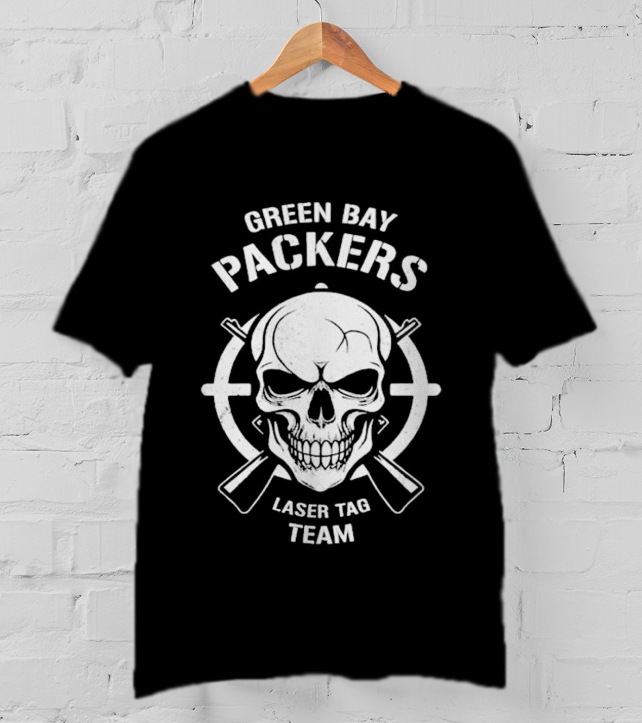 Green Bay Packers Laser Tag Team Skull 2026 T-Shirt