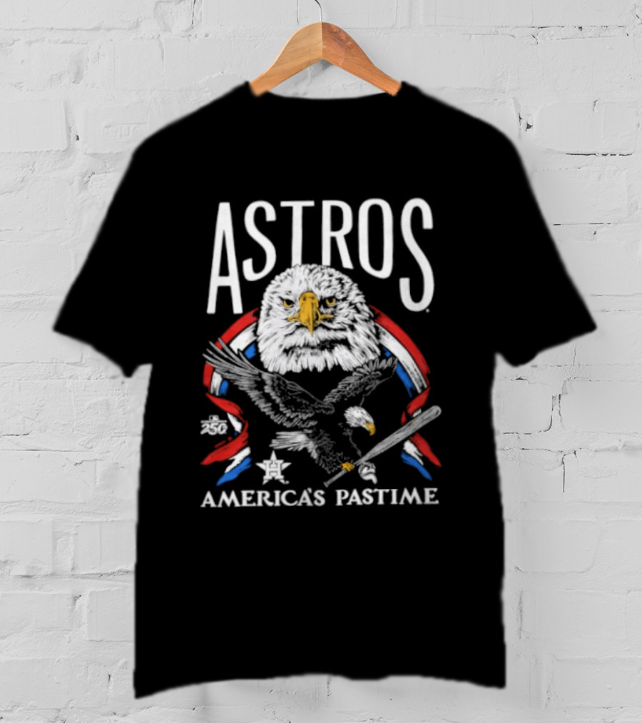 Houston Astros America's Pastime 250th Celebration Bald Eagle T-Shirt
