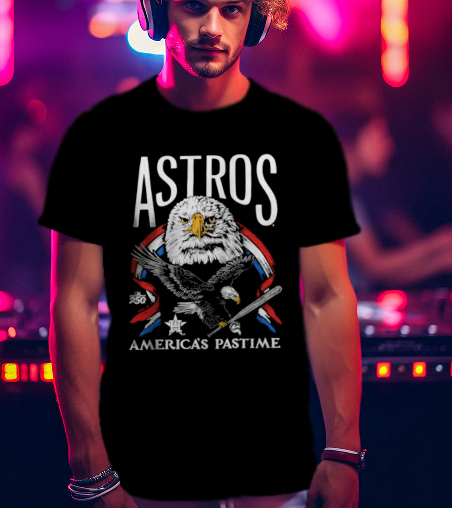 Houston Astros America's Pastime 250th Celebration Bald Eagle T-Shirt