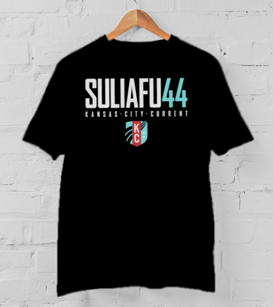 SULIAFU 44 Kansas City Current KC Logo NWSL T-Shirt