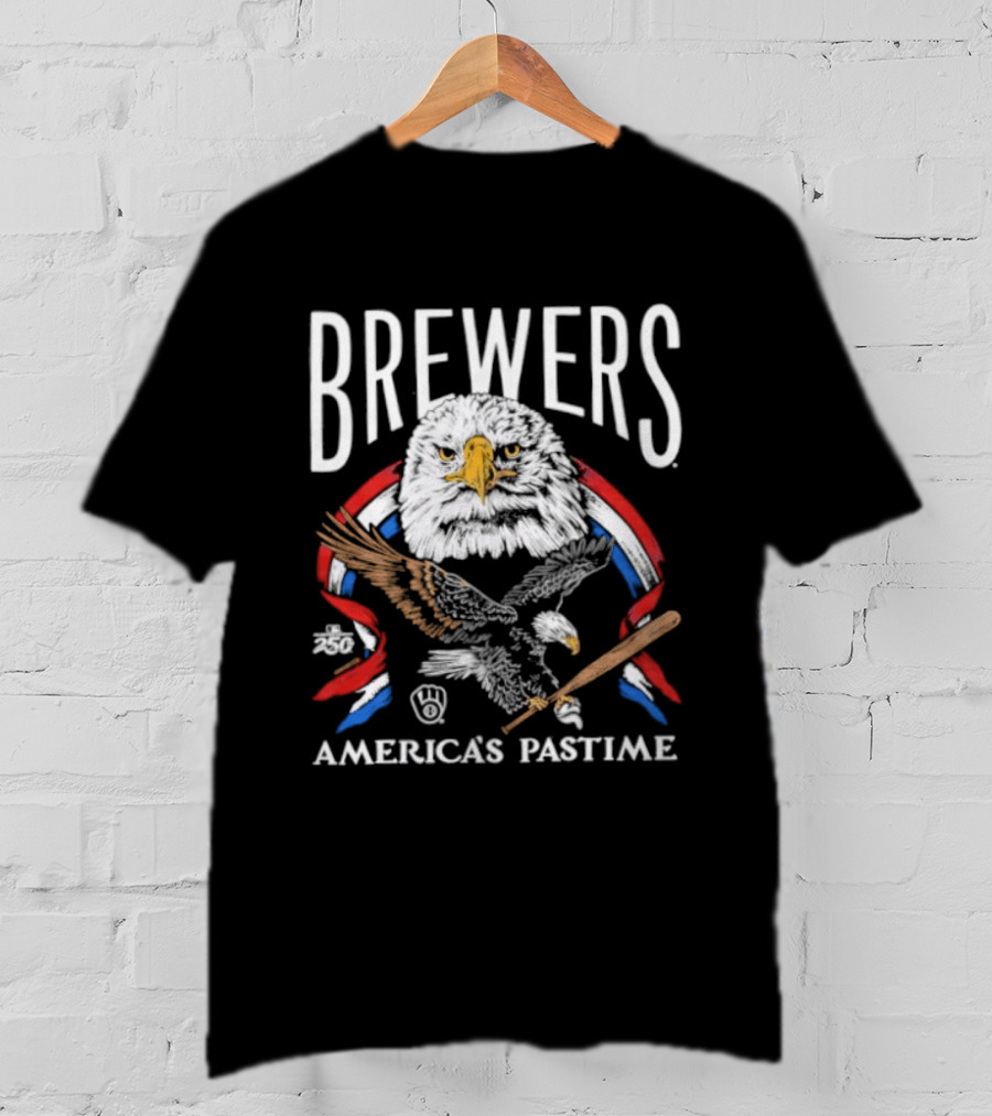 Milwaukee Brewers America's Pastime 250th Celebration Bald Eagle T-Shirt