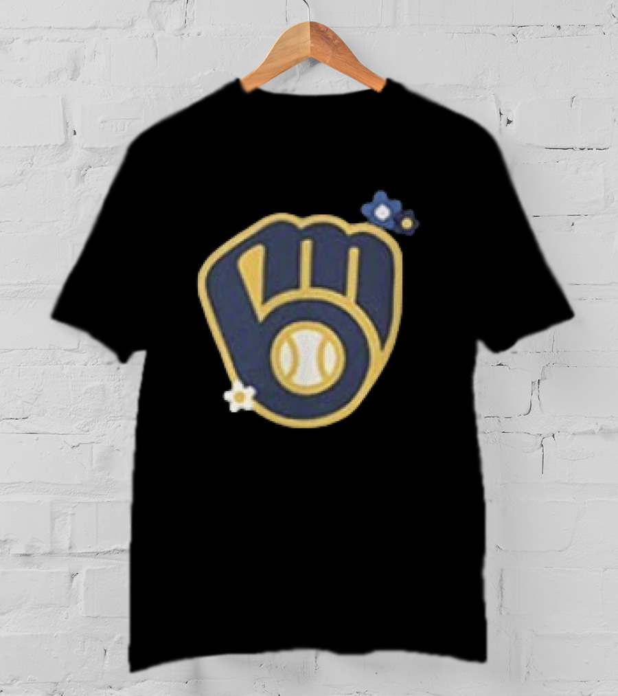 Milwaukee Brewers Flowers MLB 2026 Two Sided Baseball T-Shirt
