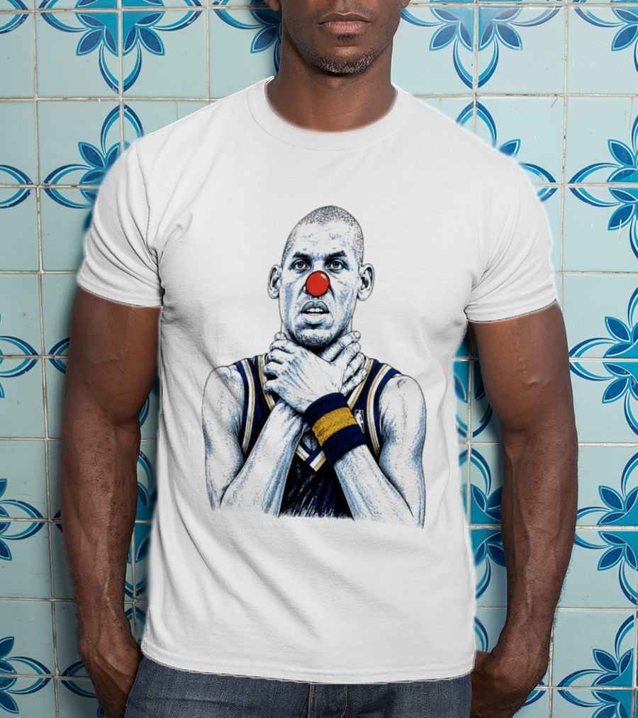 Reggie Miller Clown Nose NBA Parody Thunder Spurs T-Shirt