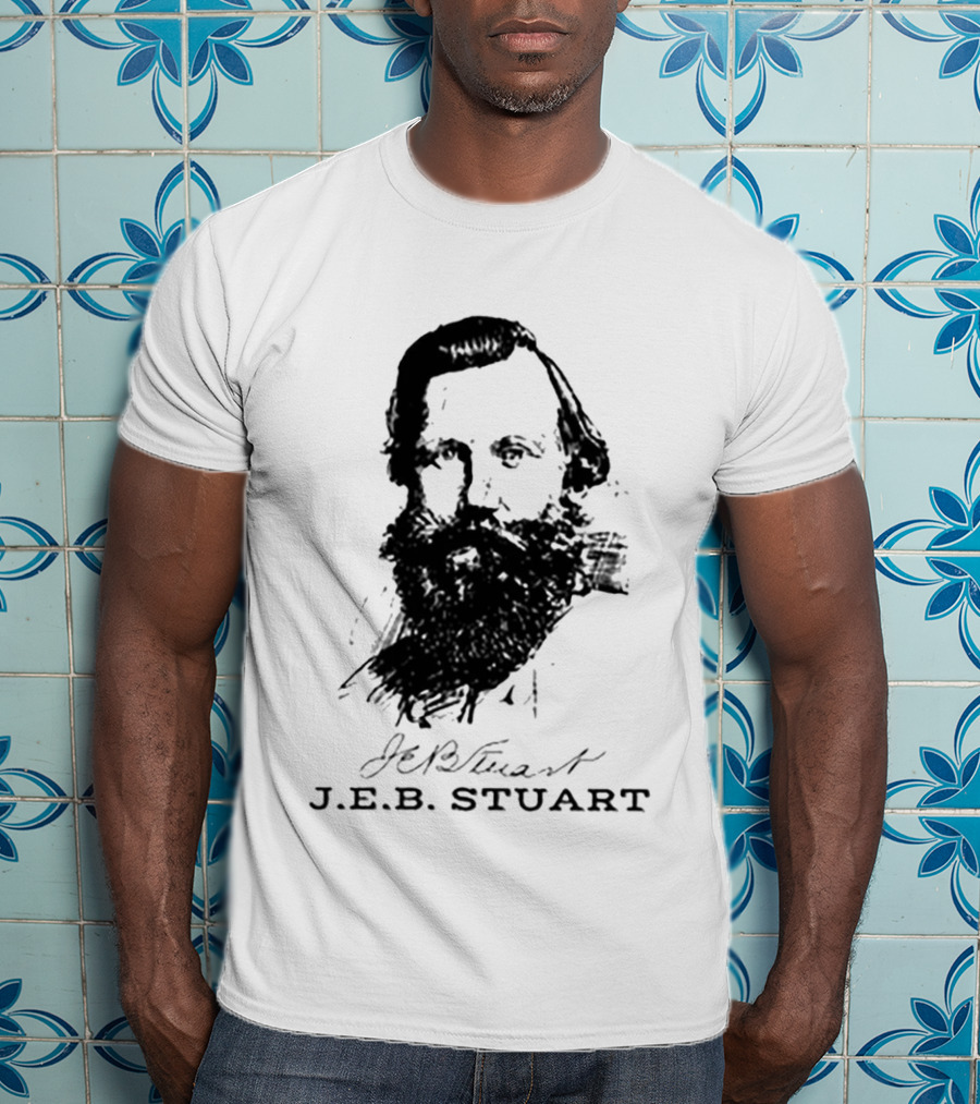 General J.E.B. Stuart Portrait Signature T-Shirt