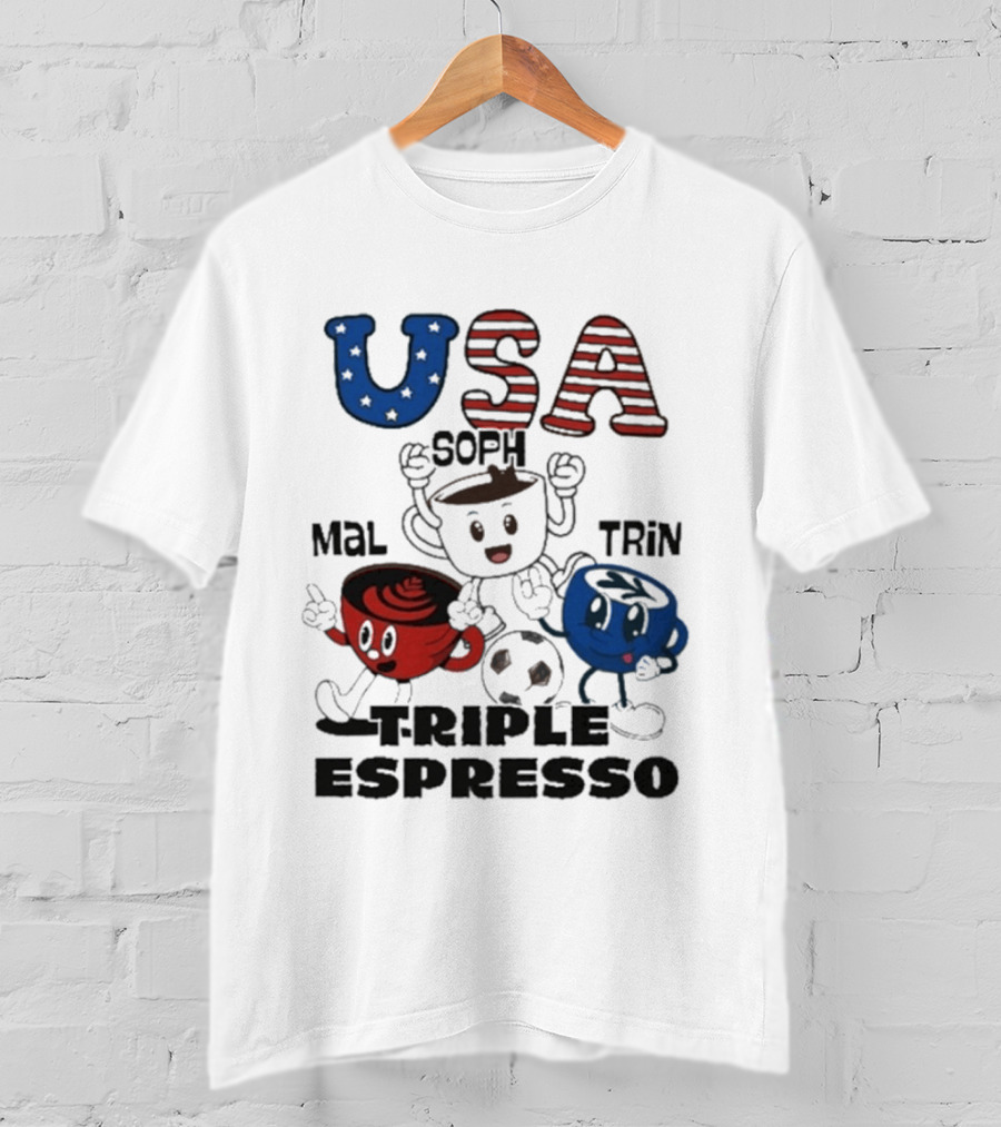 USA Triple Espresso Mal Soph Trin Soccer T-Shirt