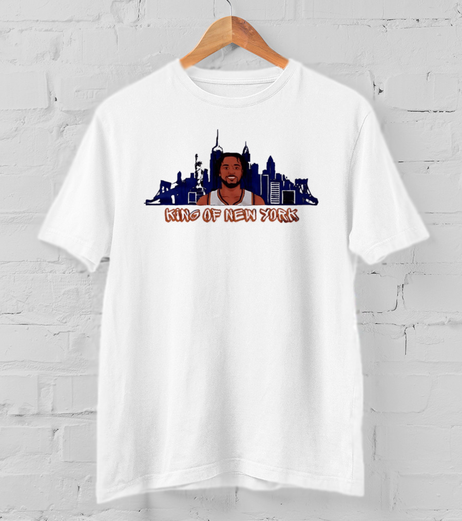 Jalen Brunson King Of New York Knicks Skyline NBA T-Shirt