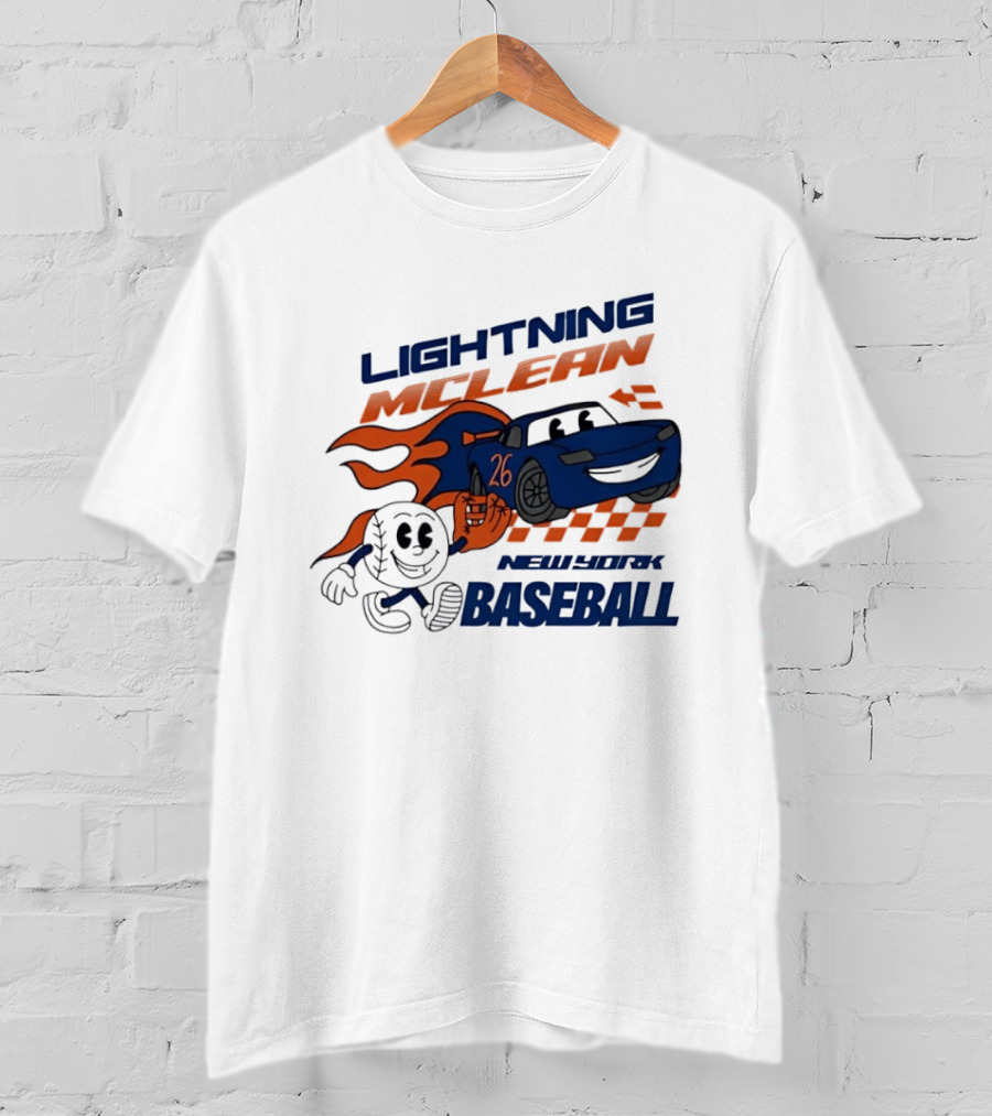 Lightning McLean 26 New York Baseball Players T-Shirt