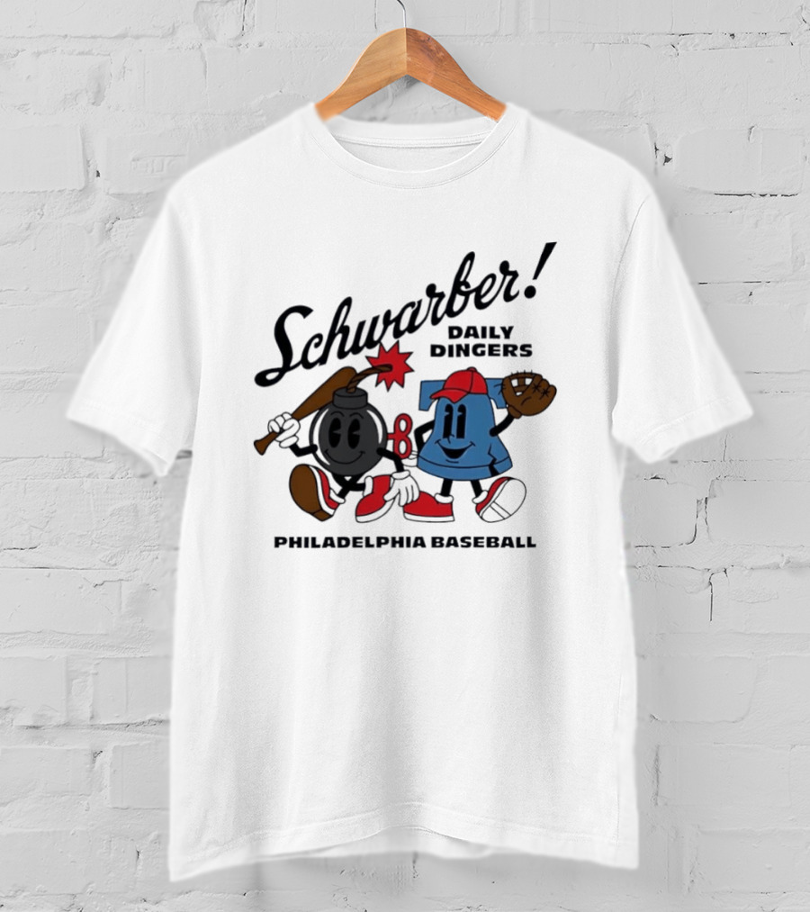 Schwarber Daily Dingers Philadelphia Baseball T-Shirt