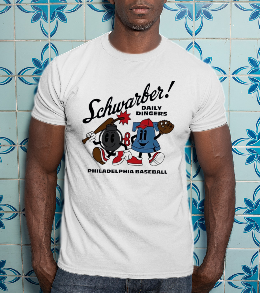 Schwarber Daily Dingers Philadelphia Baseball T-Shirt