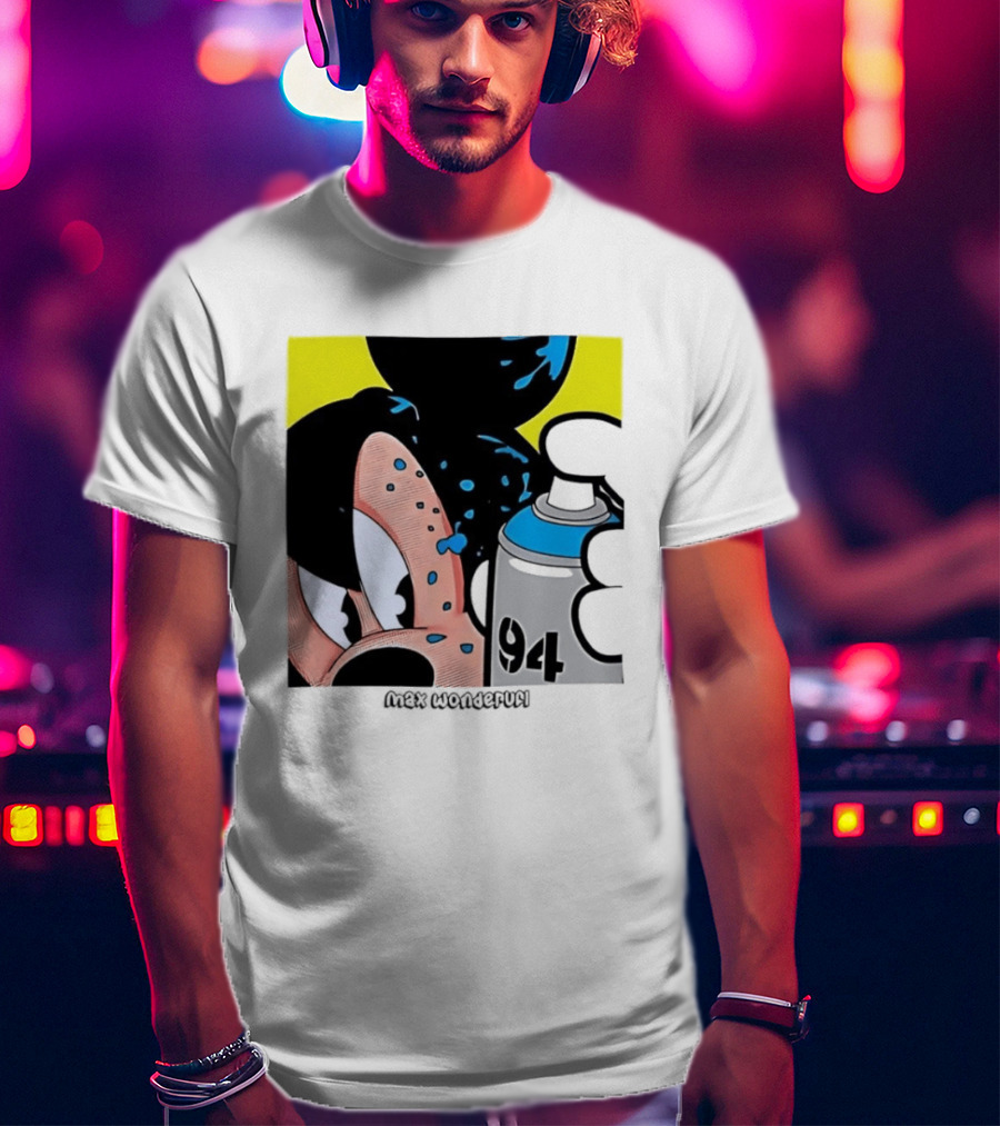 Mickey Mouse Disney Wonderful 84 Spray Paint T-Shirt