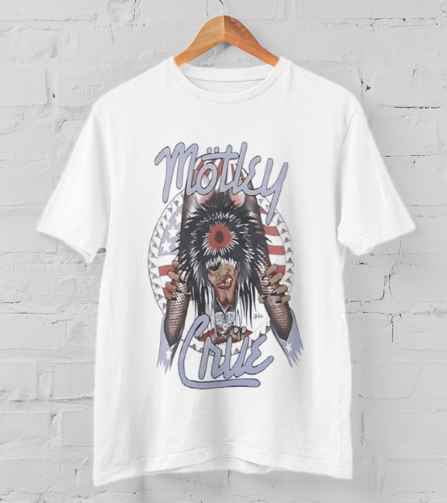 Mötley Crüe Tyler America 1989 Copyright Inc Vintage Style Rock Band Tour T-Shirt